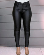 High Waisted Tight Pants - Piña Colada