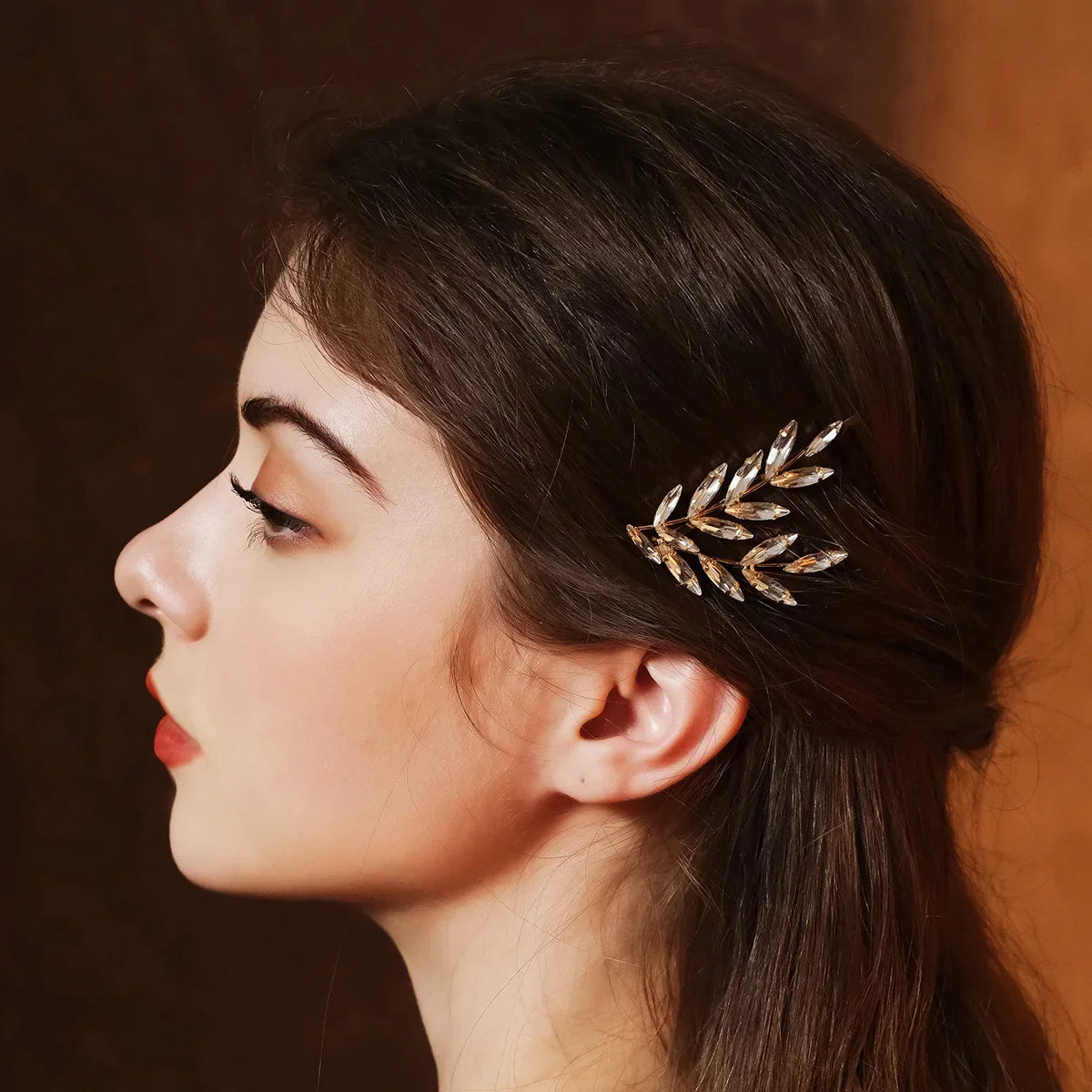 Clear Crystal Hair Pins - Piña Colada