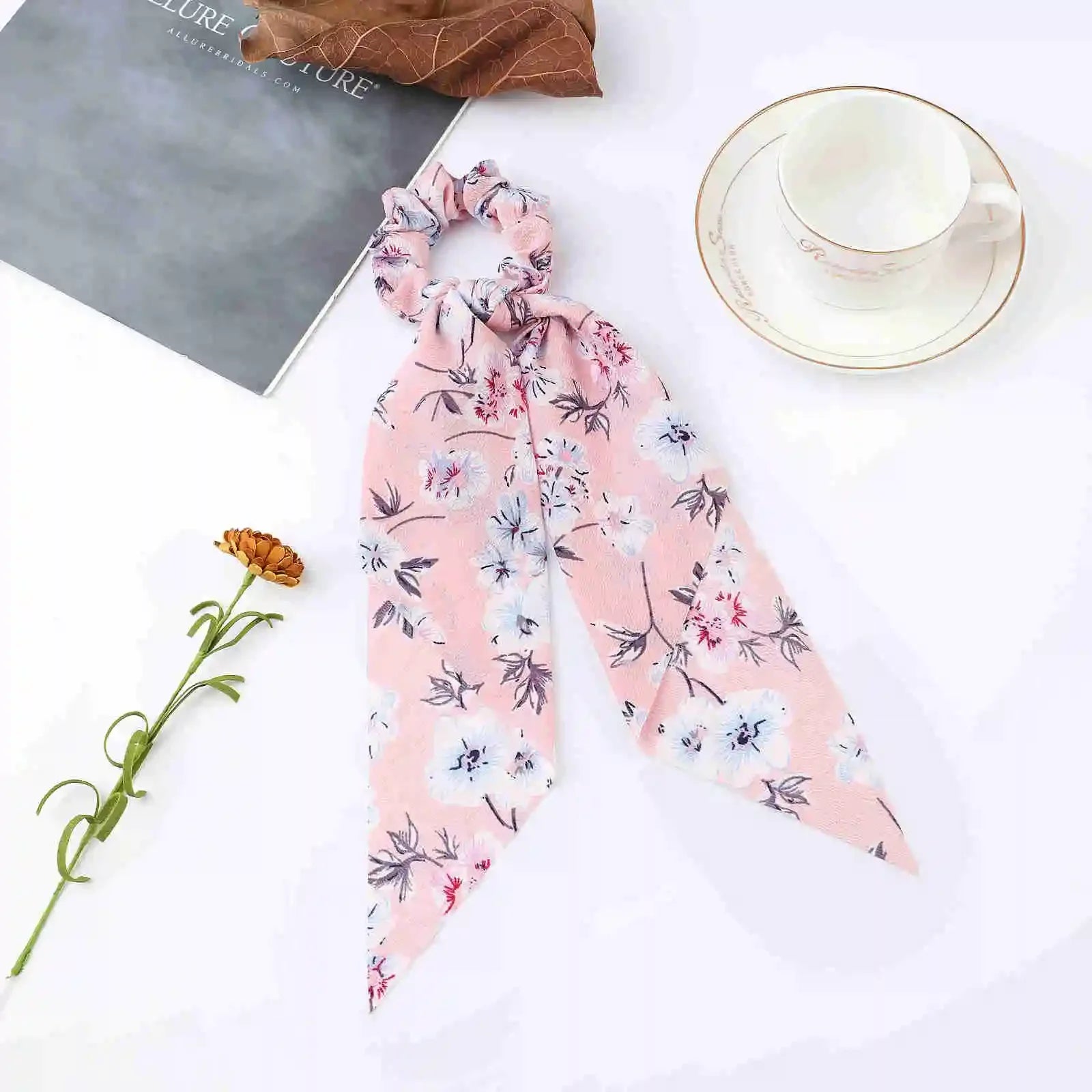 Satin Scrunchie Scarf - Piña Colada