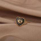 Evil Eye Rings Stainless Steel - Piña Colada
