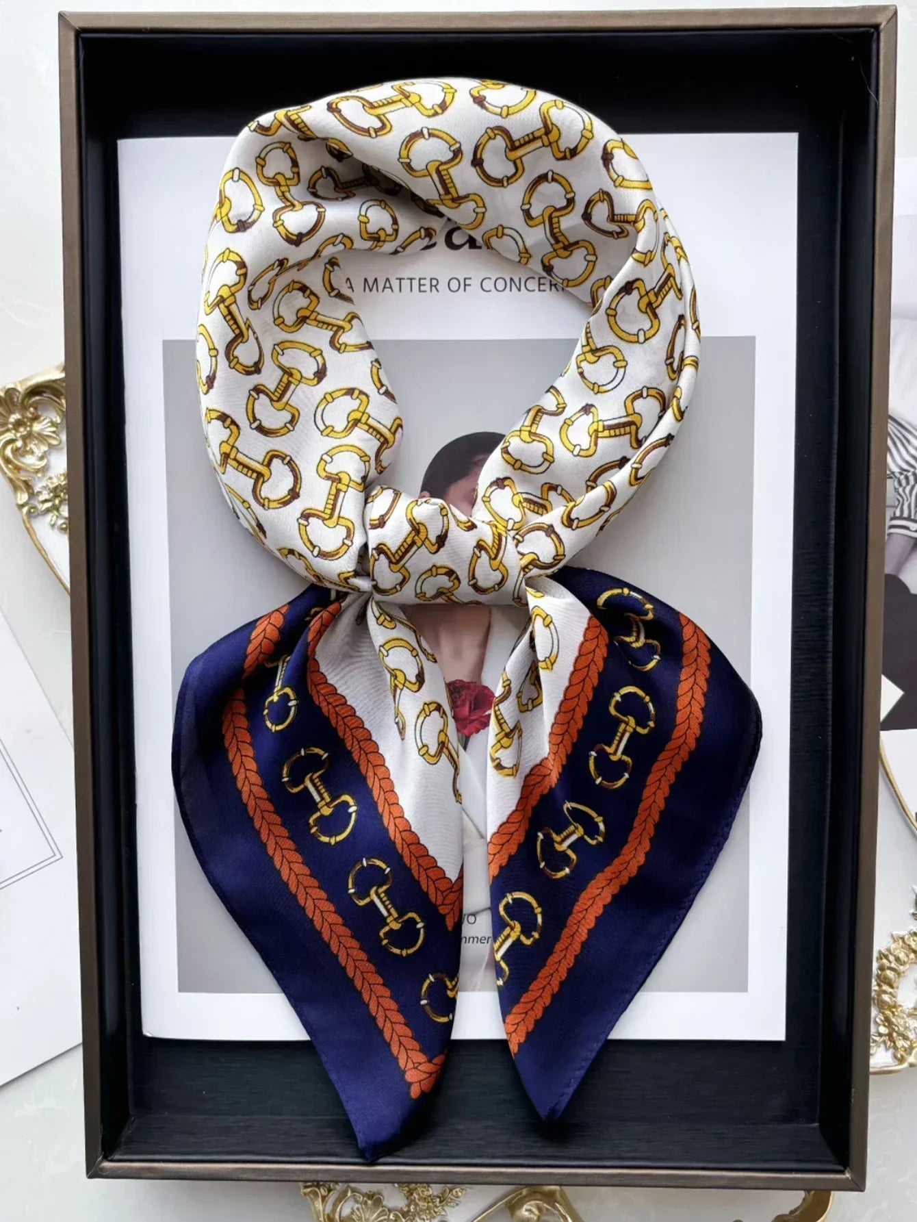 Silk Square Scarf Spring - Piña Colada