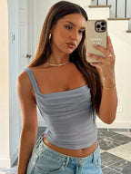 Tank Tops Backless Streetwear - Piña Colada