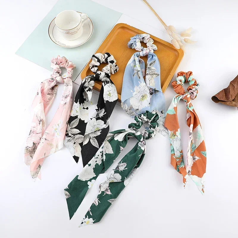 Satin Scrunchie Scarf - Piña Colada