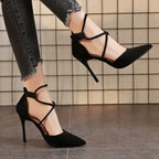Cross-strap Sandals High Heels - Piña Colada