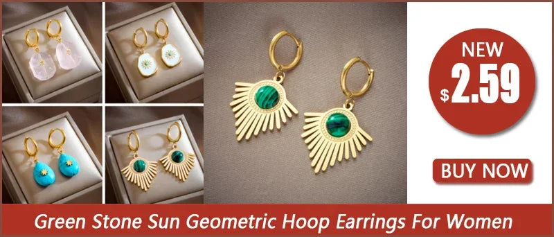 316L Stainless Steel Shell Earrings - Piña Colada