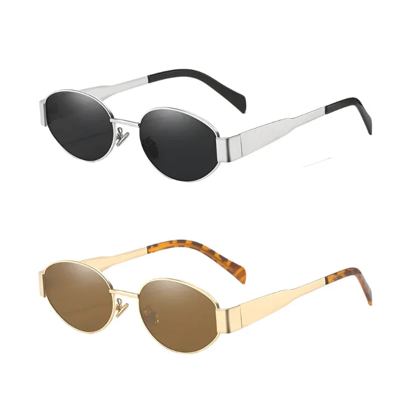 UV400 Sun Glasses Alloy Oval Eyewear - Piña Colada