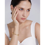 Zirconia Stainless Steel Wrist Bangle