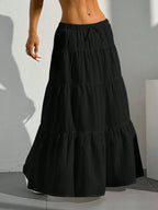 Midi Skirt with Tie Up - Piña Colada