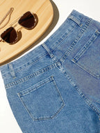 Street Style Blue Denim Shorts - Piña Colada