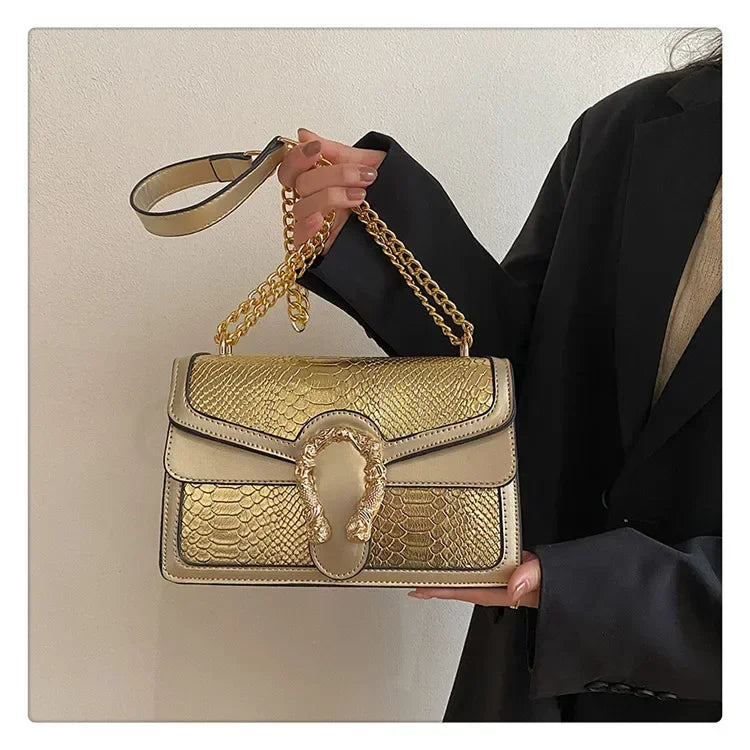 Gold Chain Crossbody Bag - Piña Colada
