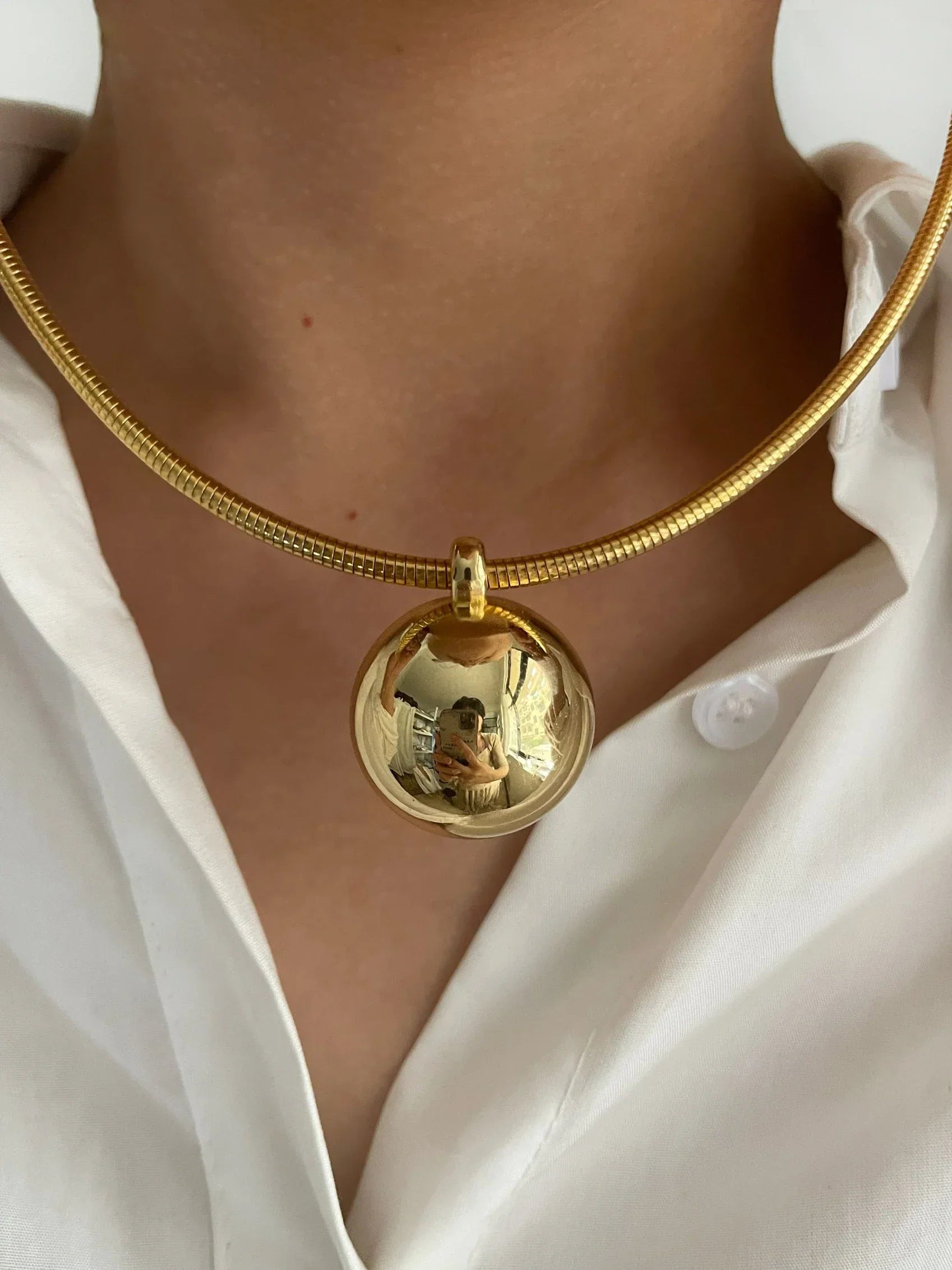 Pearl Pendant Necklace - Piña Colada