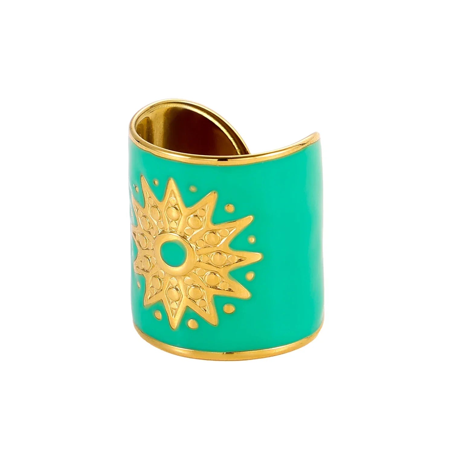 Elegant Rings Stainless Steel Muti Color Sun - Piña Colada