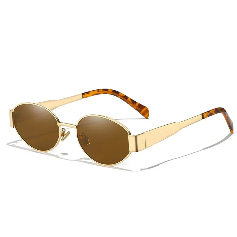 UV400 Sun Glasses Alloy Oval Eyewear - Piña Colada