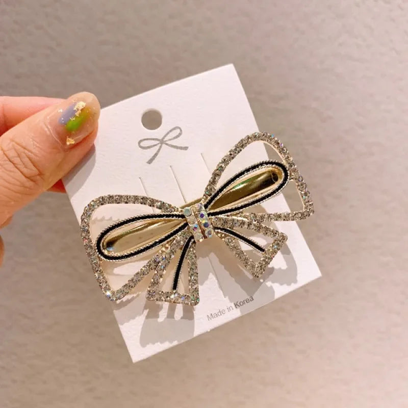 Handmade Pearl & Rhinestone Flower Hairpin Set - Piña Colada