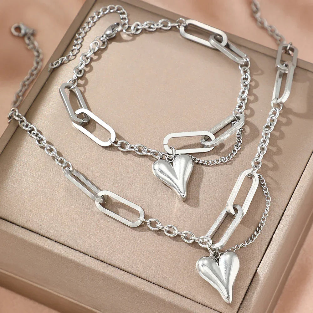Stainless Steel Heart Jewelry - Piña Colada