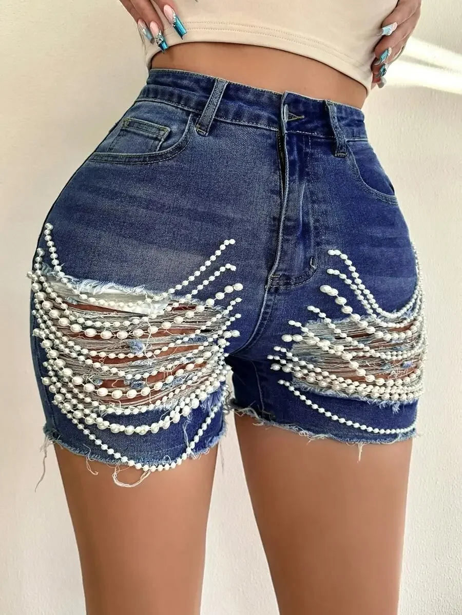 Mid-Waist Knit Casual Shorts - Piña Colada