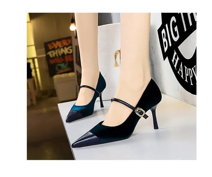 Pumps Pointed High Heels Stilettos - Piña Colada