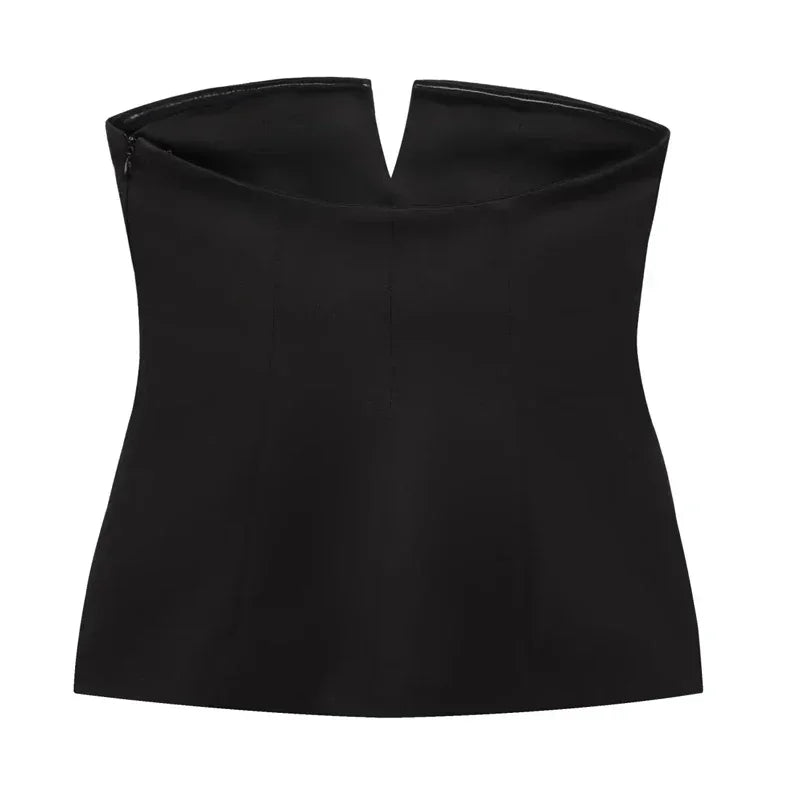 Backless Corset Tube Top – High Street Style - Piña Colada