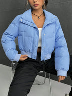 Zipper Cotton-Padded Jacket - Piña Colada