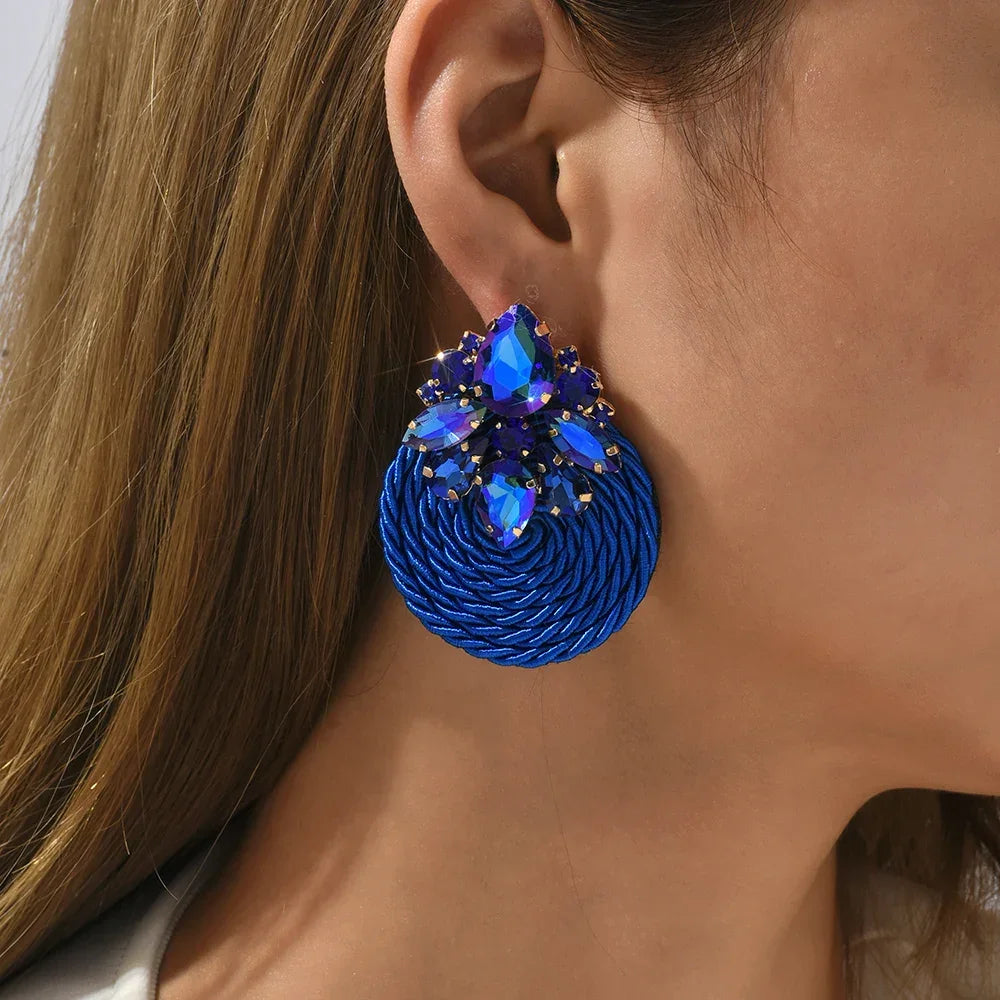 Bold Cotton Drop Earrings - Piña Colada
