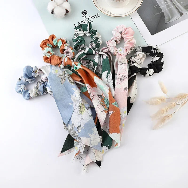 Satin Scrunchie Scarf - Piña Colada