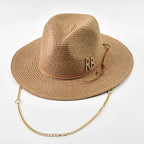 Metal RB Letter Straw Hats - Piña Colada