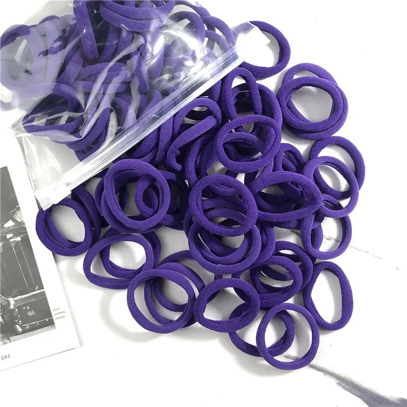 50PCS Elastic Hair Bands Set - Piña Colada
