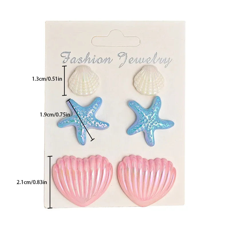 6PCS Stud Earrings - Piña Colada