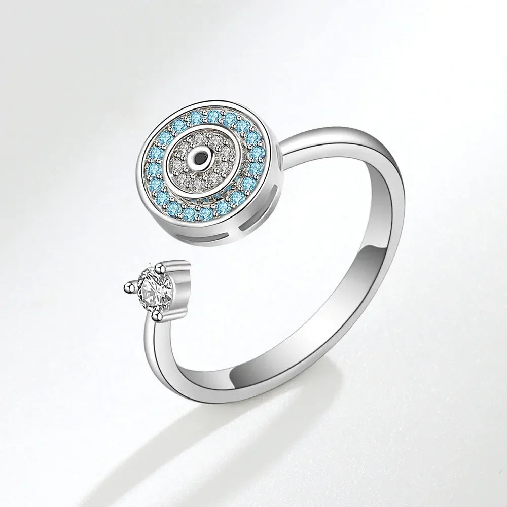 Spinner Ring Crystal Flower - Piña Colada