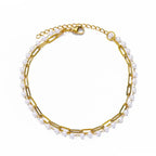 Stainless Steel Gold-Plated Anklet for Women - Piña Colada
