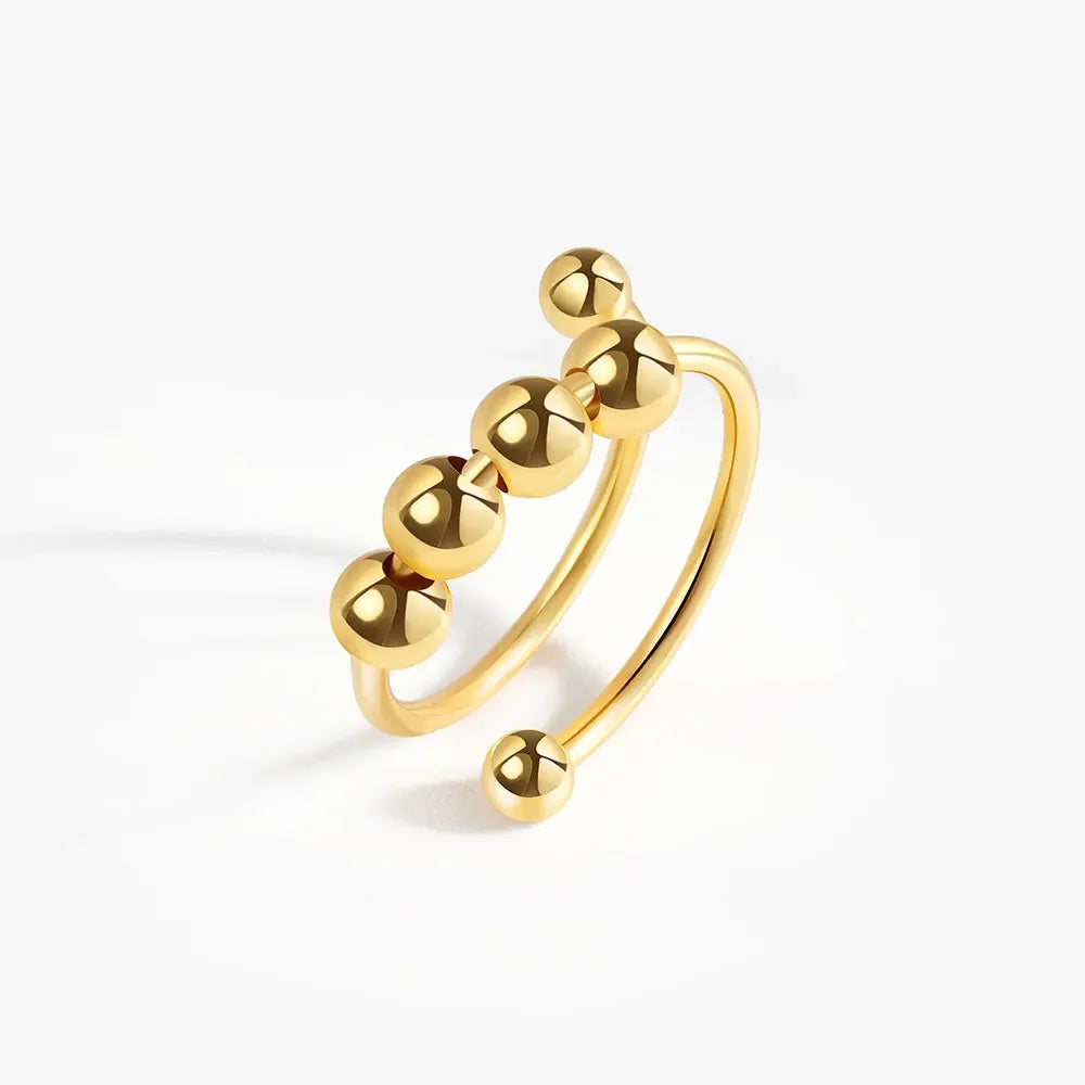 Spinner Ring Crystal Flower - Piña Colada