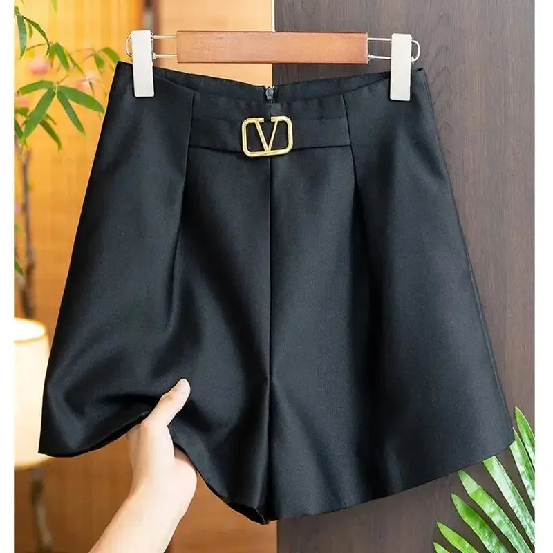 Casual Suit Shorts Wide Legs - Piña Colada