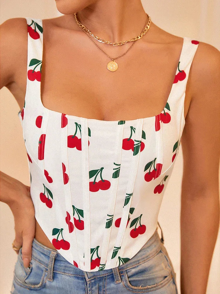 Print Corset Top Women - Piña Colada