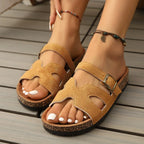 British-Style Cow Suede Cross - Piña Colada