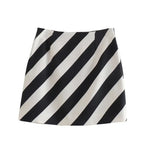 Women's Mid Skirt Striped Casual - Piña Colada