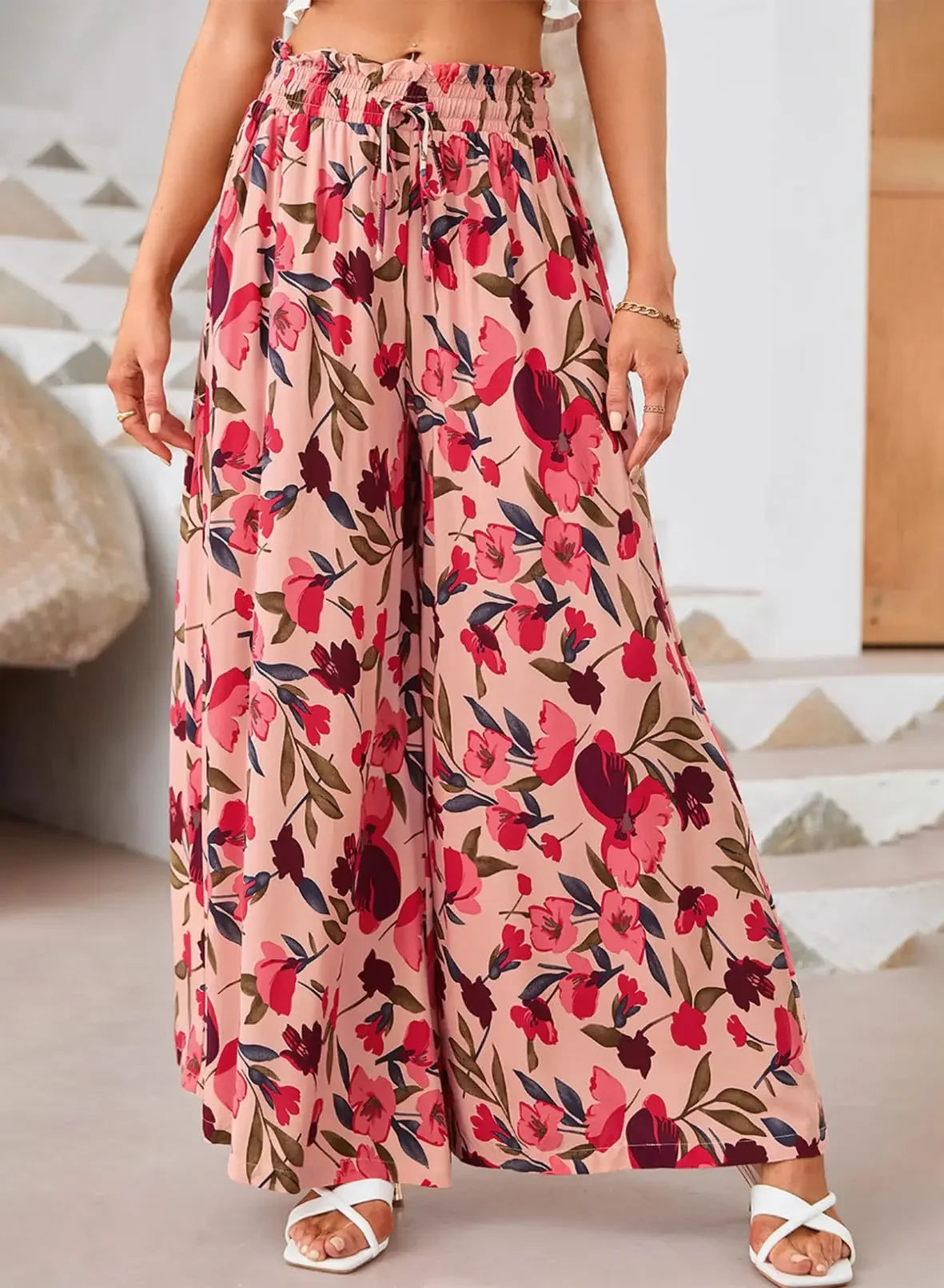 Casual Pants Baggy High-waisted - Piña Colada