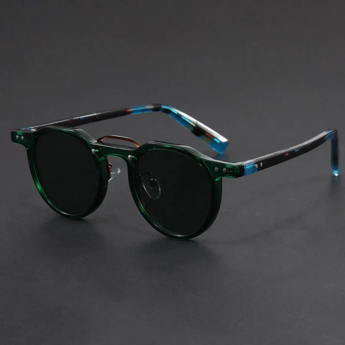 Retro Metal Frame Oval Sunglasses - Piña Colada