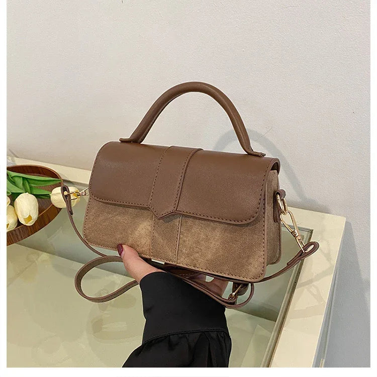 Leather Shoulder Bag - Piña Colada