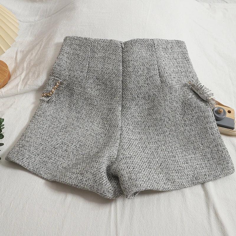 High Waist Short Button Vintage A-line - Piña Colada
