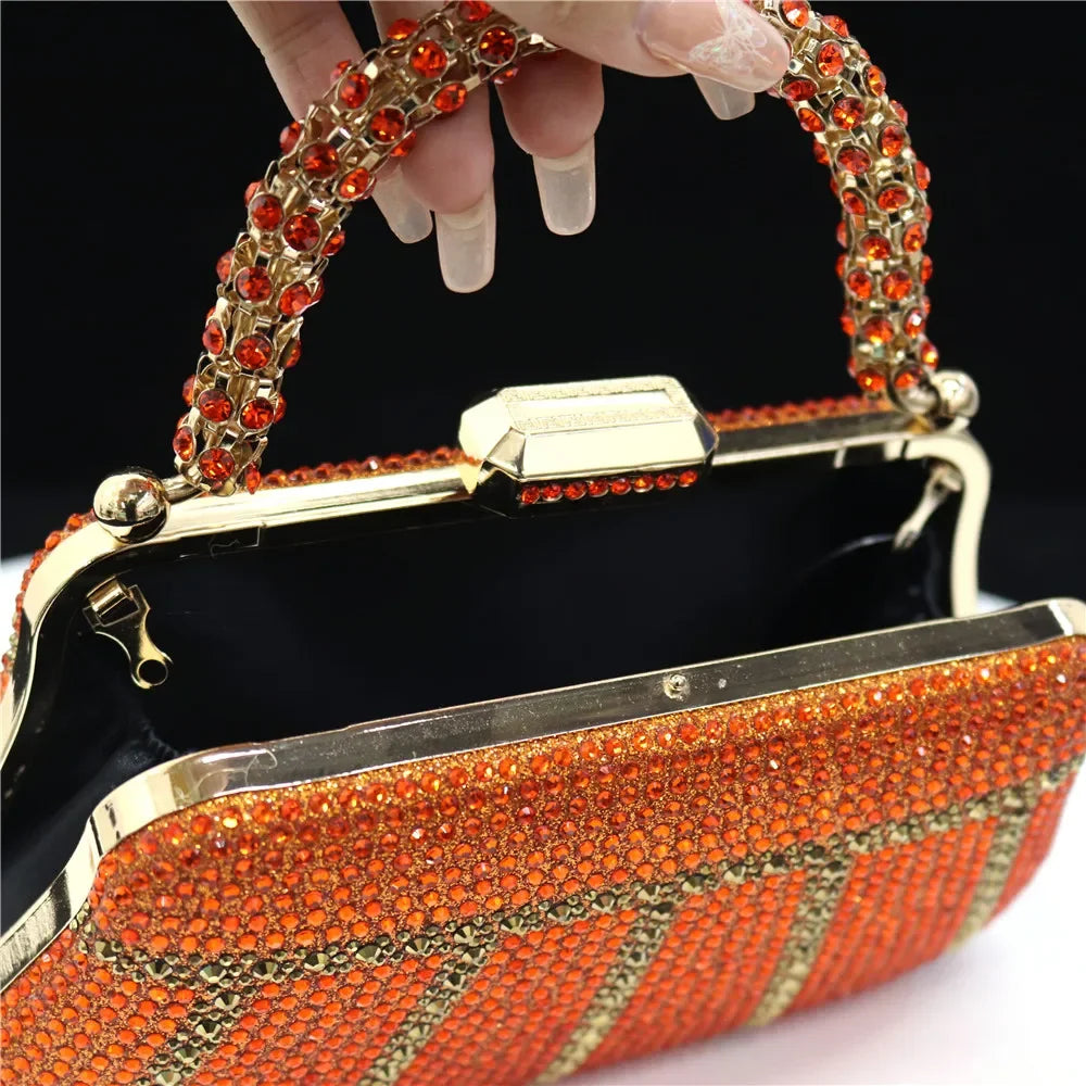 CLUTCH GLITTER BAG FOR EVENING - Piña Colada