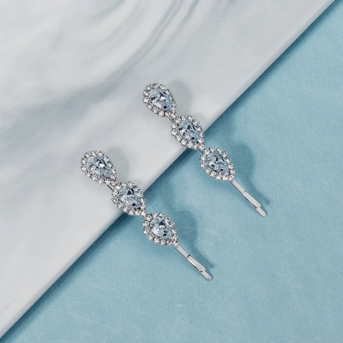Clear Crystal Hair Pins - Piña Colada