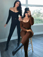 One-piece Tight Hip Lifting Jumpsuit - Piña Colada