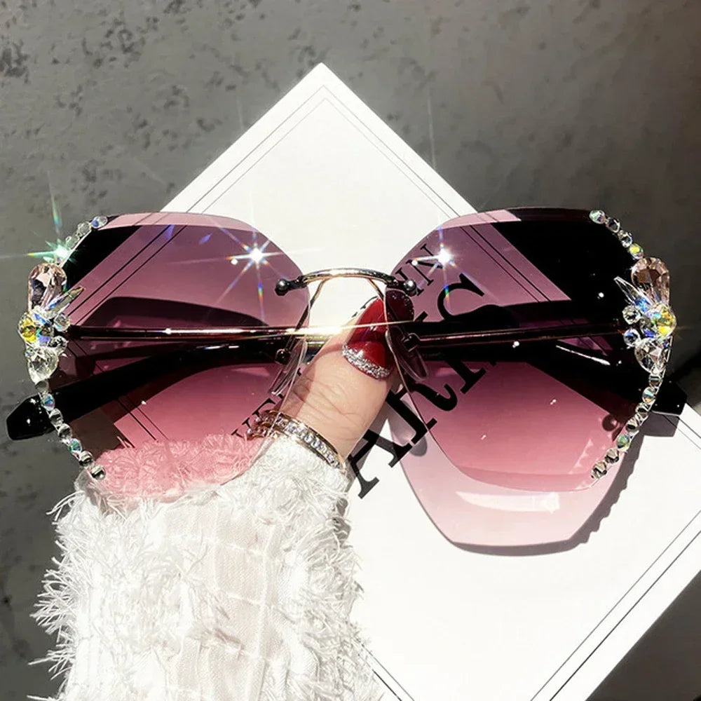 Rhinestone Sunglasses - Piña Colada