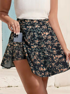 Floral print skirt women's - Piña Colada