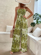 Summer Boho Wide Leg Printed Loose - Piña Colada
