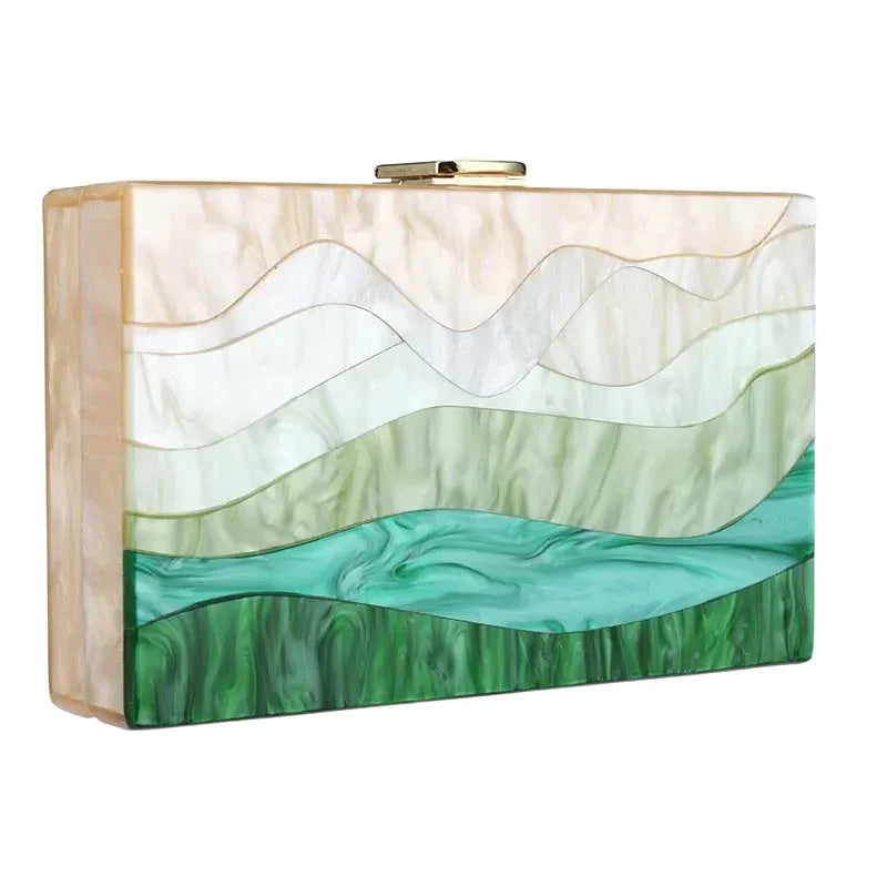 Geometric Box Clutch - Piña Colada