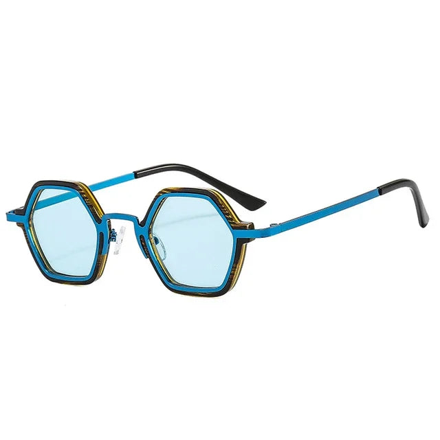 Retro Polygon Square Sunglasses - Piña Colada