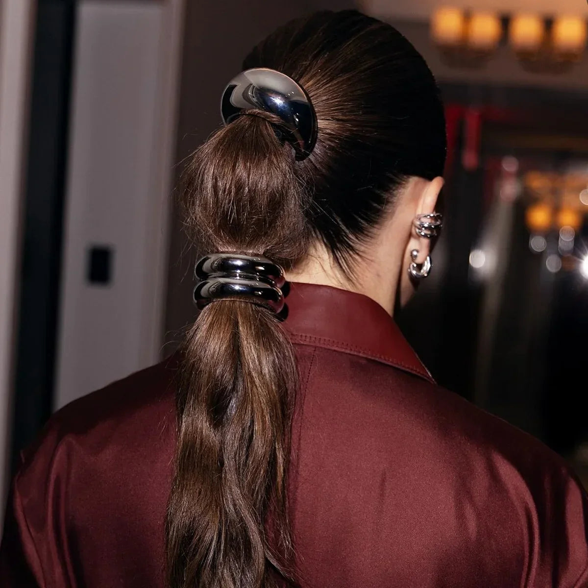 Metal Irregular Double-Layer Hair Bands - Piña Colada