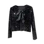 Sequins Jacket Bow Top - Piña Colada