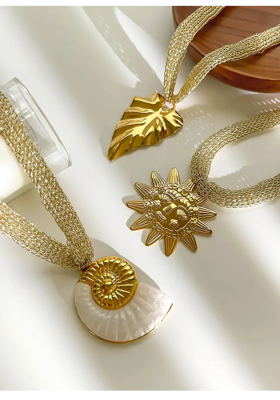 Stainless Steel Conch Leaf Sun - Piña Colada